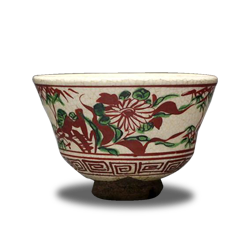 青木木米赤繪茶碗