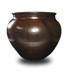 江戸古唐津鉄釉壷