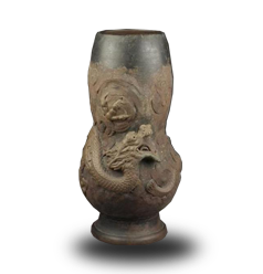 古紫泥龍貼花瓶