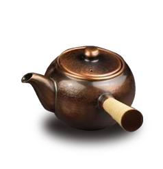 錫半純銅製煎茶器成套