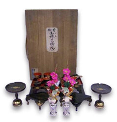 黒塗金蒔繪御雛道具　