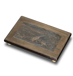 芙蓉銅象牙足木製墨床